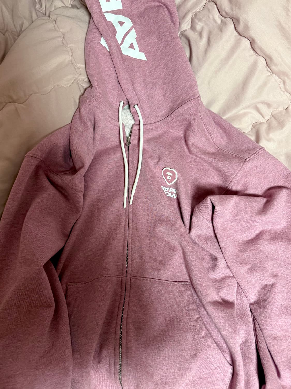 에이프 AAPE 핑크 후드집업 상품이미지1