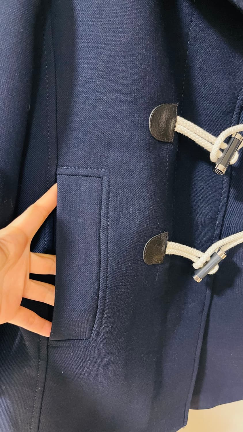 타미힐피거 트레비스 더플 코트 S 네이비 27만원대 구매. 실착 3회 상품이미지3