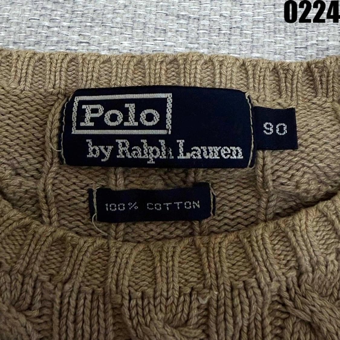 폴로 랄프로렌 꽈배기 케이블 니트 스웨터 90 0224  상품이미지3