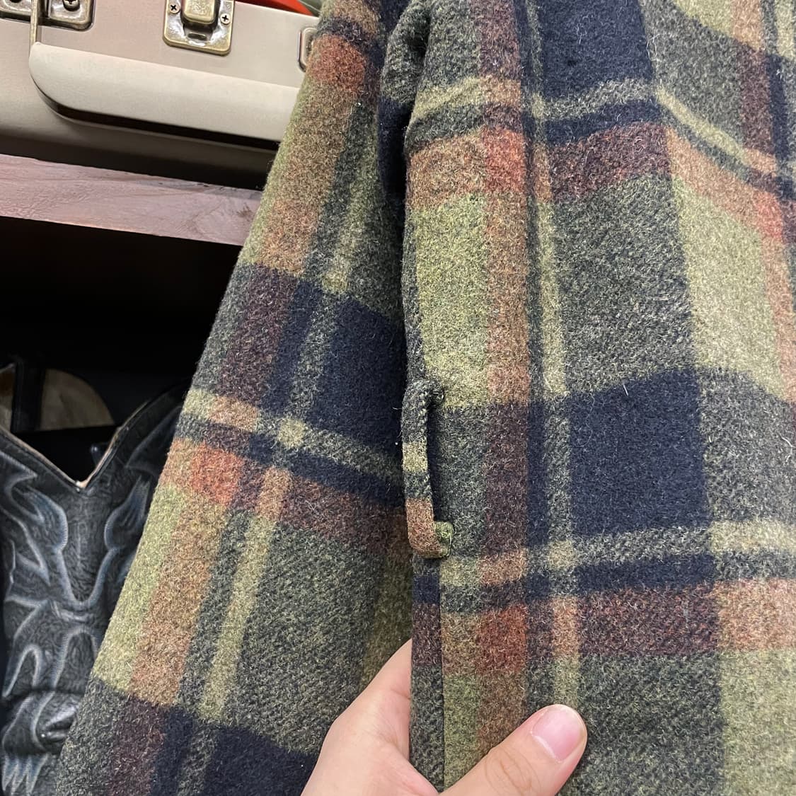 80s 맥그리거 울 바시티 체크 스포츠 코트 자켓 상품이미지6