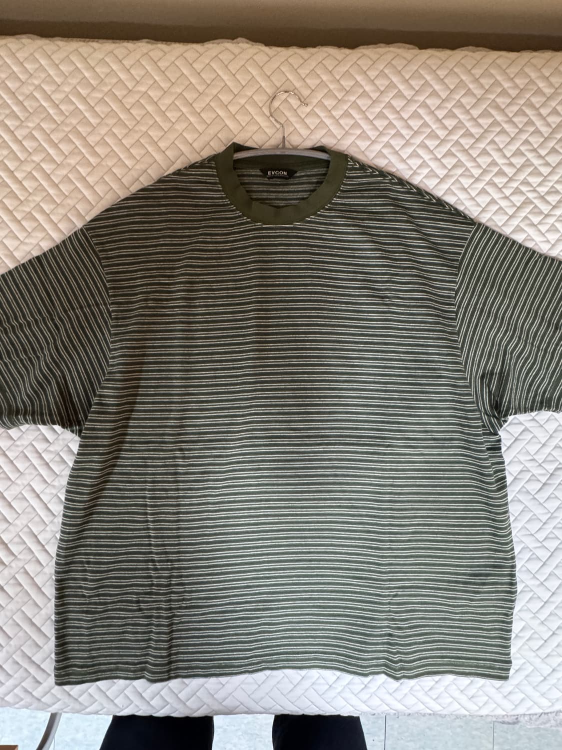 evcon border wide ss t-shirts khaki 상품이미지5