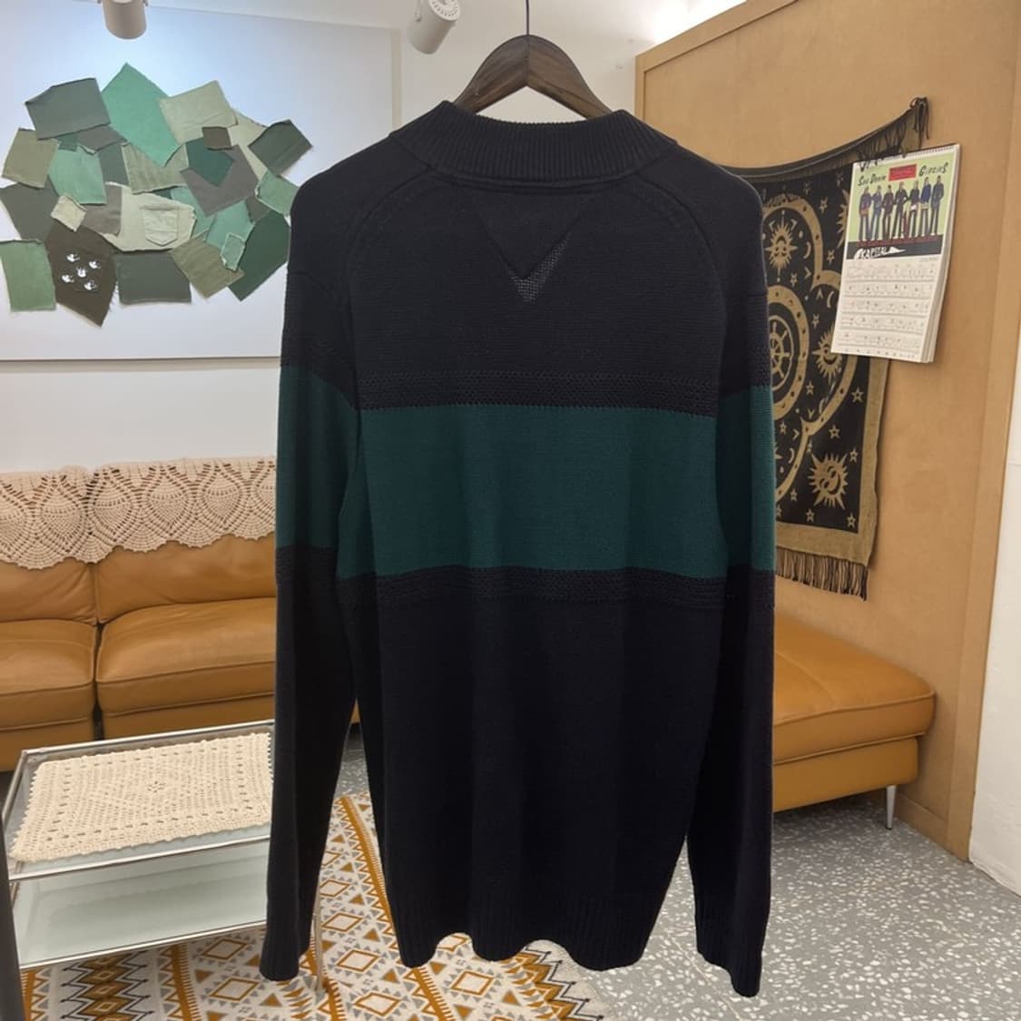 타미힐피거 컨트리 레트로 딥그린 니트 집업 가디건 100 C10860 상품이미지4