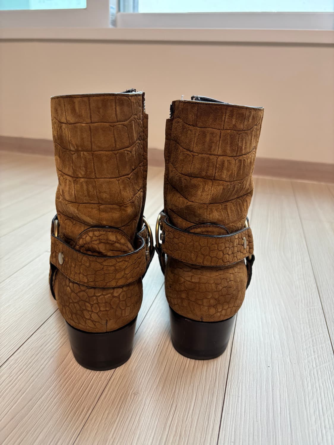 생로랑 하네스 부츠 41 크로커다일 스웨이드 상품이미지3