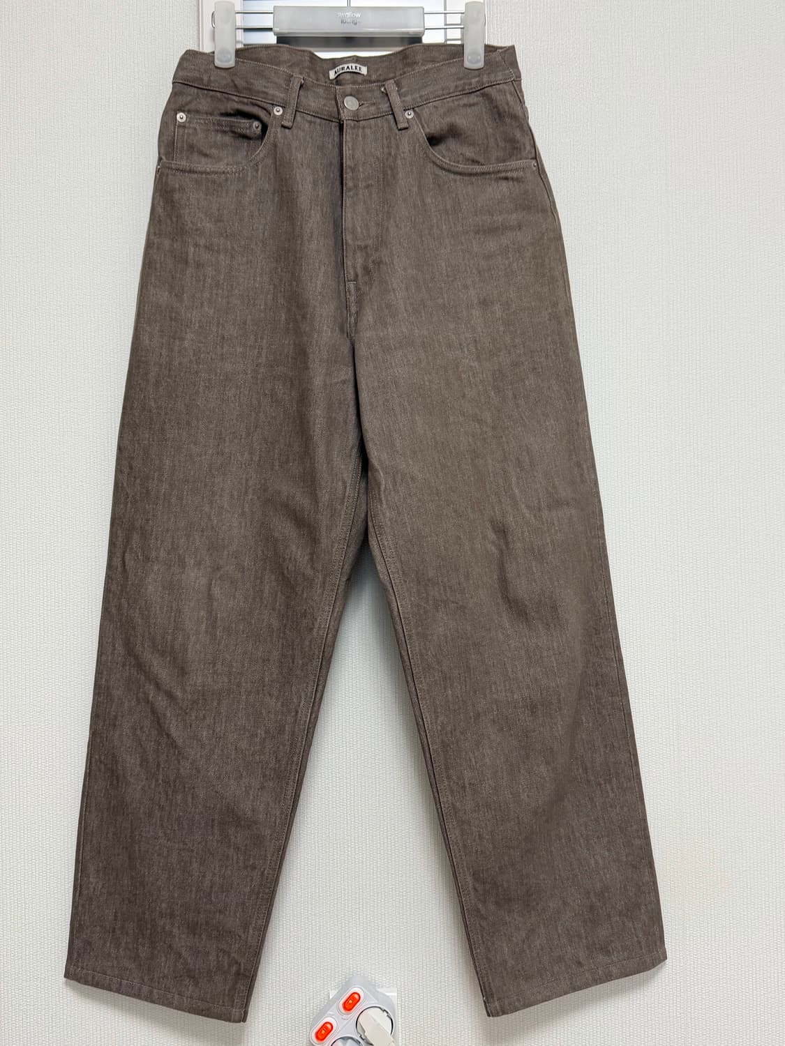 오라리 하드 트위스트 와이드 데님 브라운 30 상품이미지2