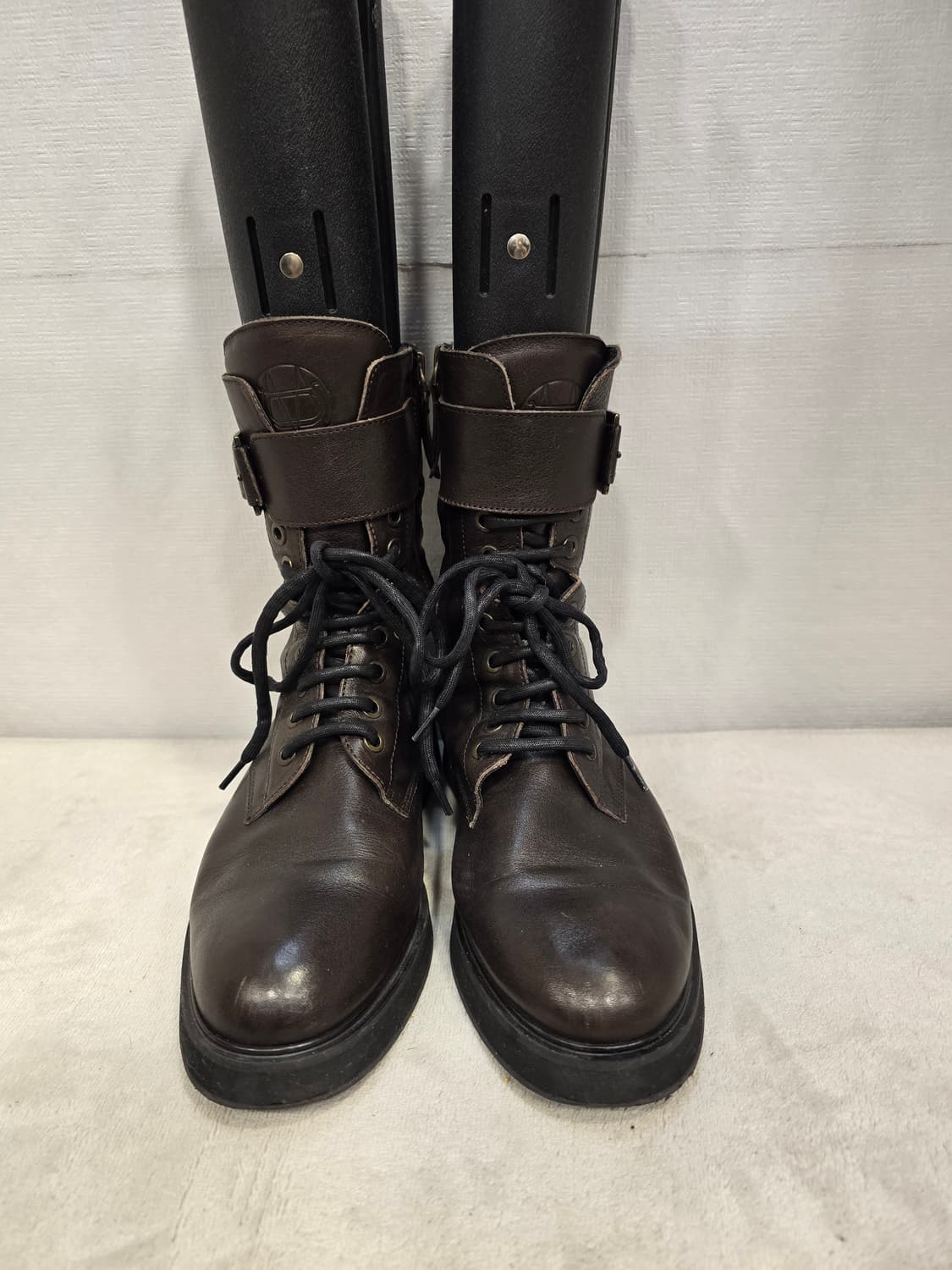 마시모두띠 브라운 가죽 레이스업 부츠 38(245~250) 상품이미지2