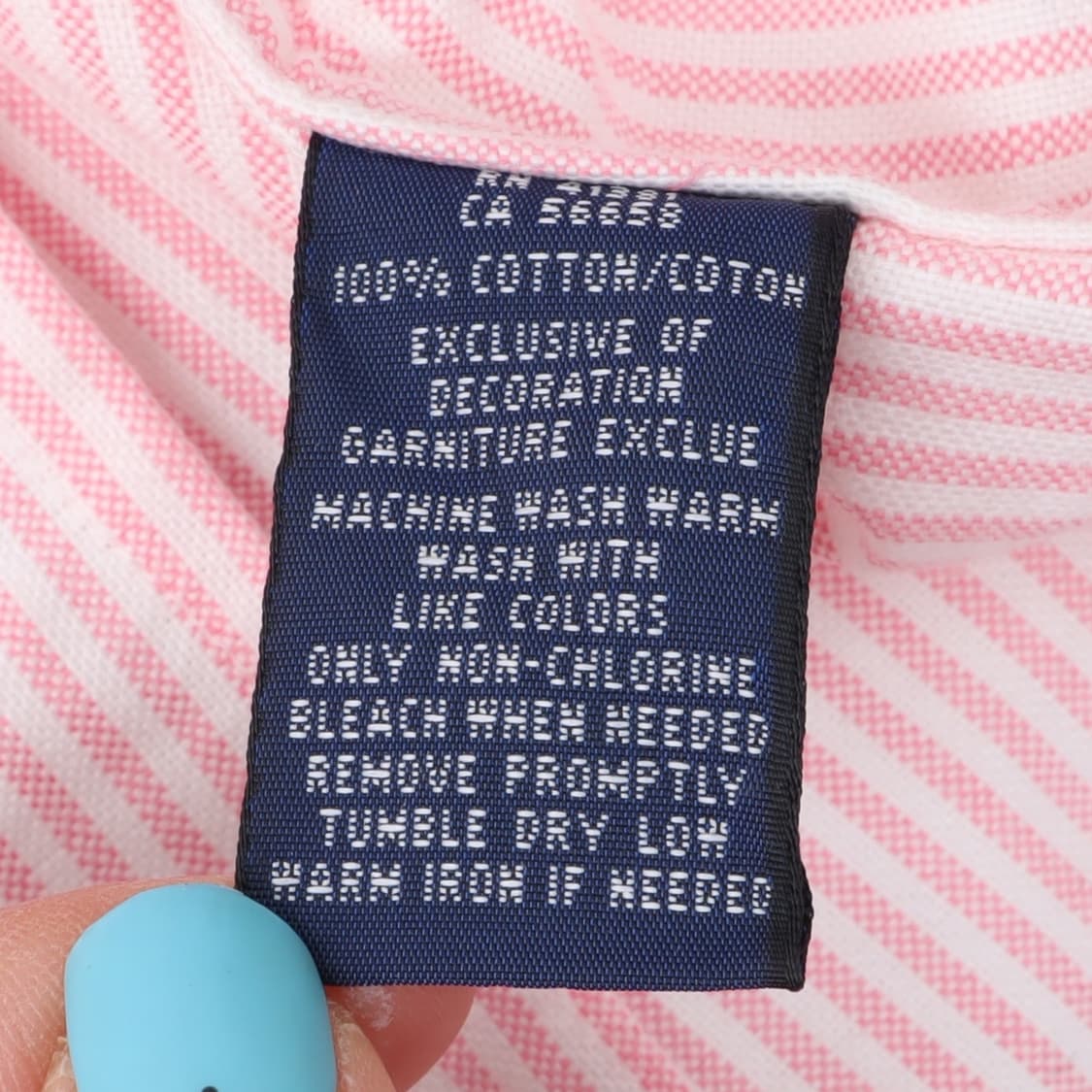 폴로 랄프로렌 우먼스 옥스포드 라이트 핑크 스트라이프 셔츠  상품이미지10