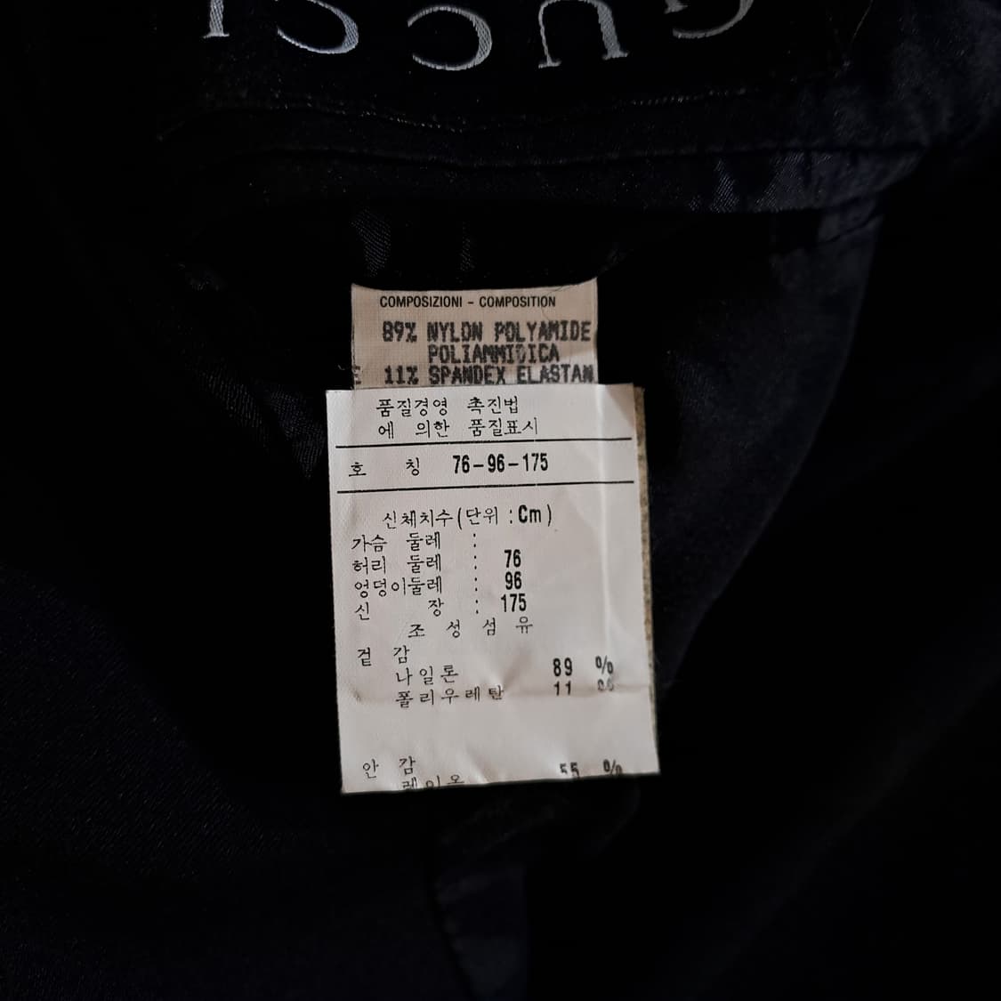 (택포) 구찌 빈티지 오픈 블레이저 블랙 44 B484 상품이미지9