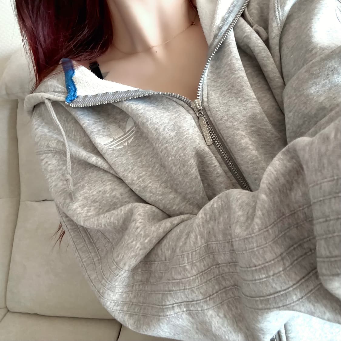아디다스 그레이 후드집업 상품이미지1
