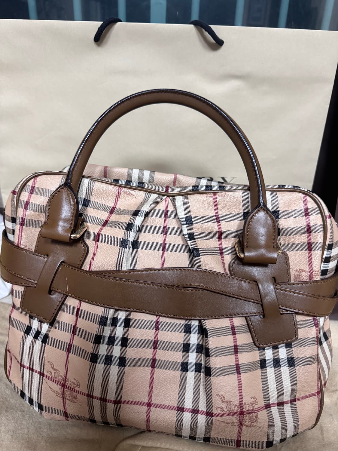 버버리 이중 버클 pvc 가방 상품이미지3