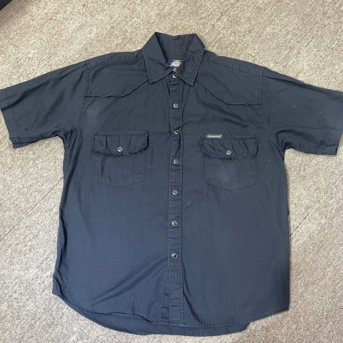 (M) Dickies 디키즈 반팔 워크 셔츠 블랙 상품이미지3