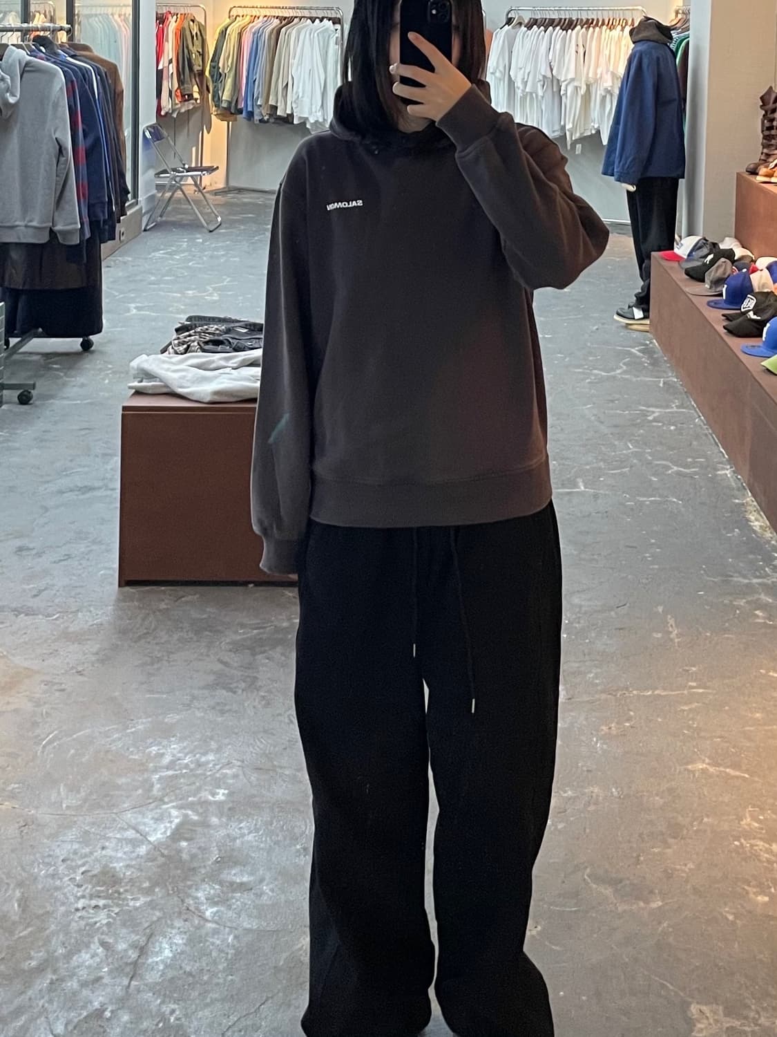 살로몬컴포트 후드 다크브라운 H1295 상품이미지1