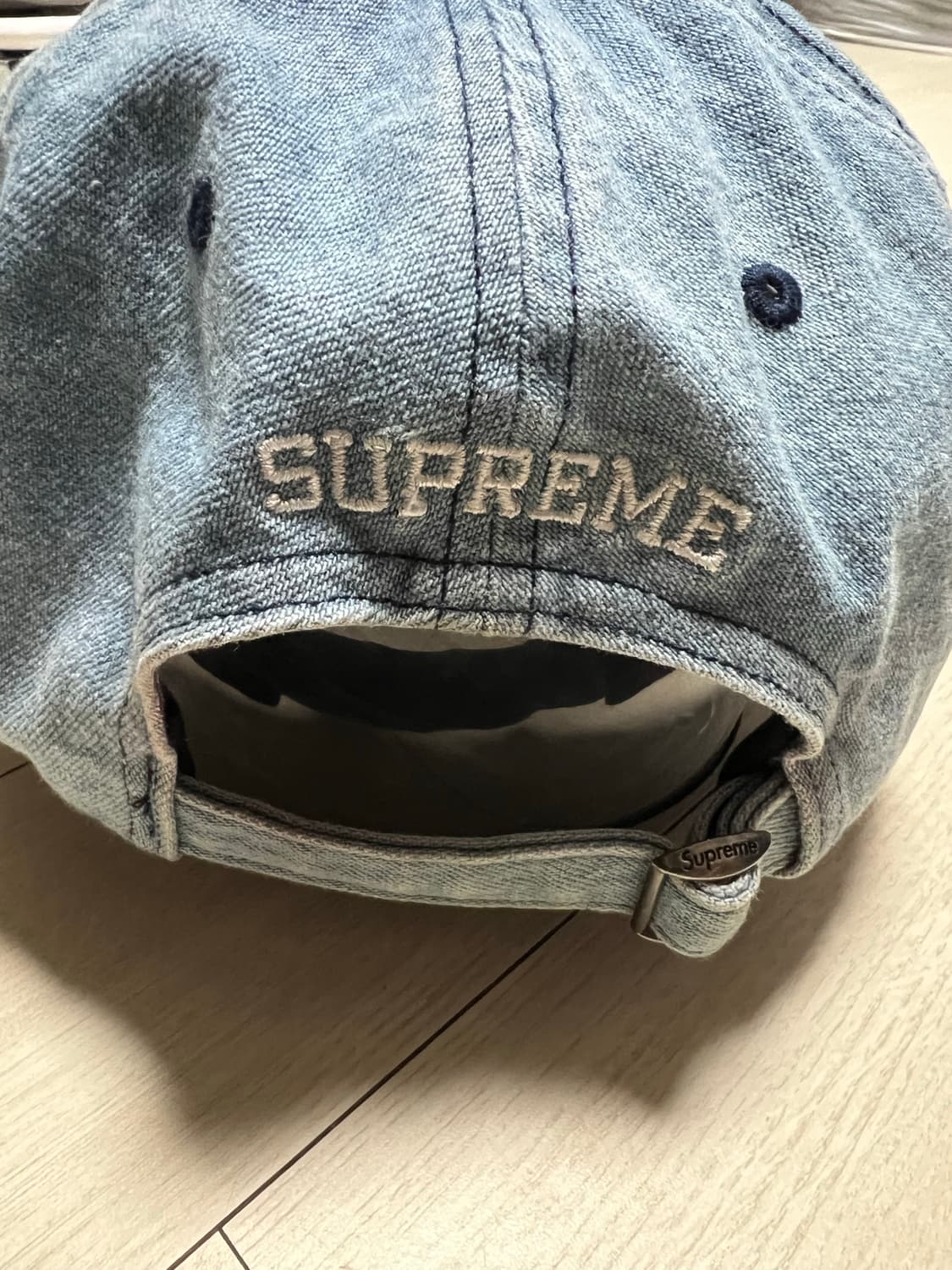 Supreme 슈프림 멀티 컬러 로고 워시드 데님 6패널 볼캡 모자 상품이미지4
