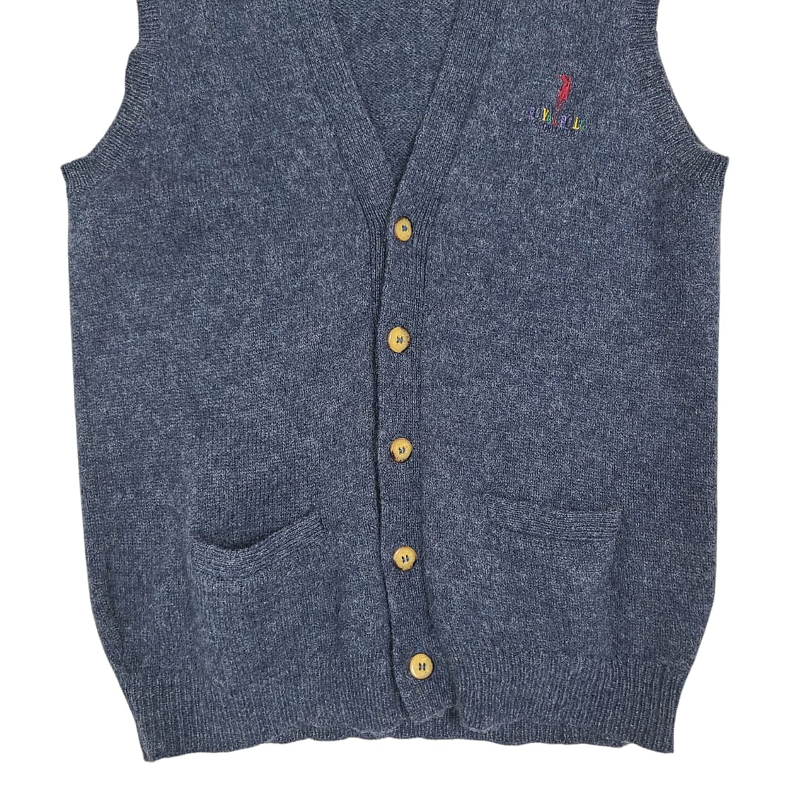 Royal Polo Sports Club 멜란지 블루 니트 베스트 상품이미지4