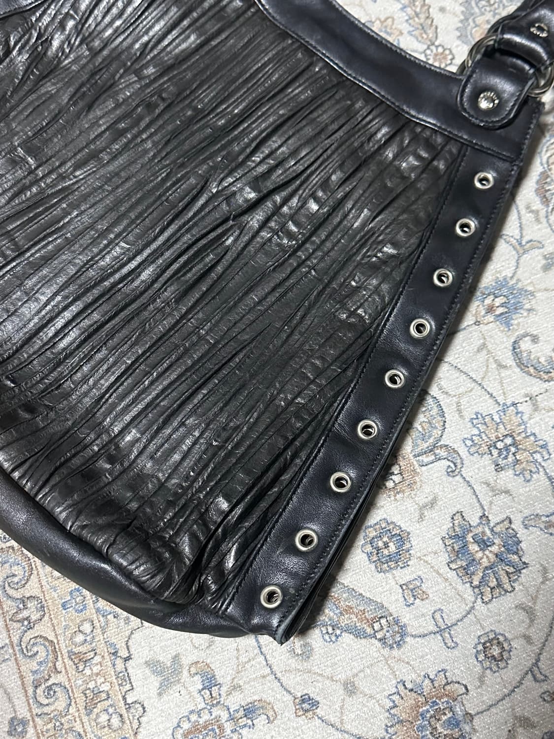 빈티지 양가죽 가방 펑크 가방 숄더백 블랙 유니크  상품이미지2