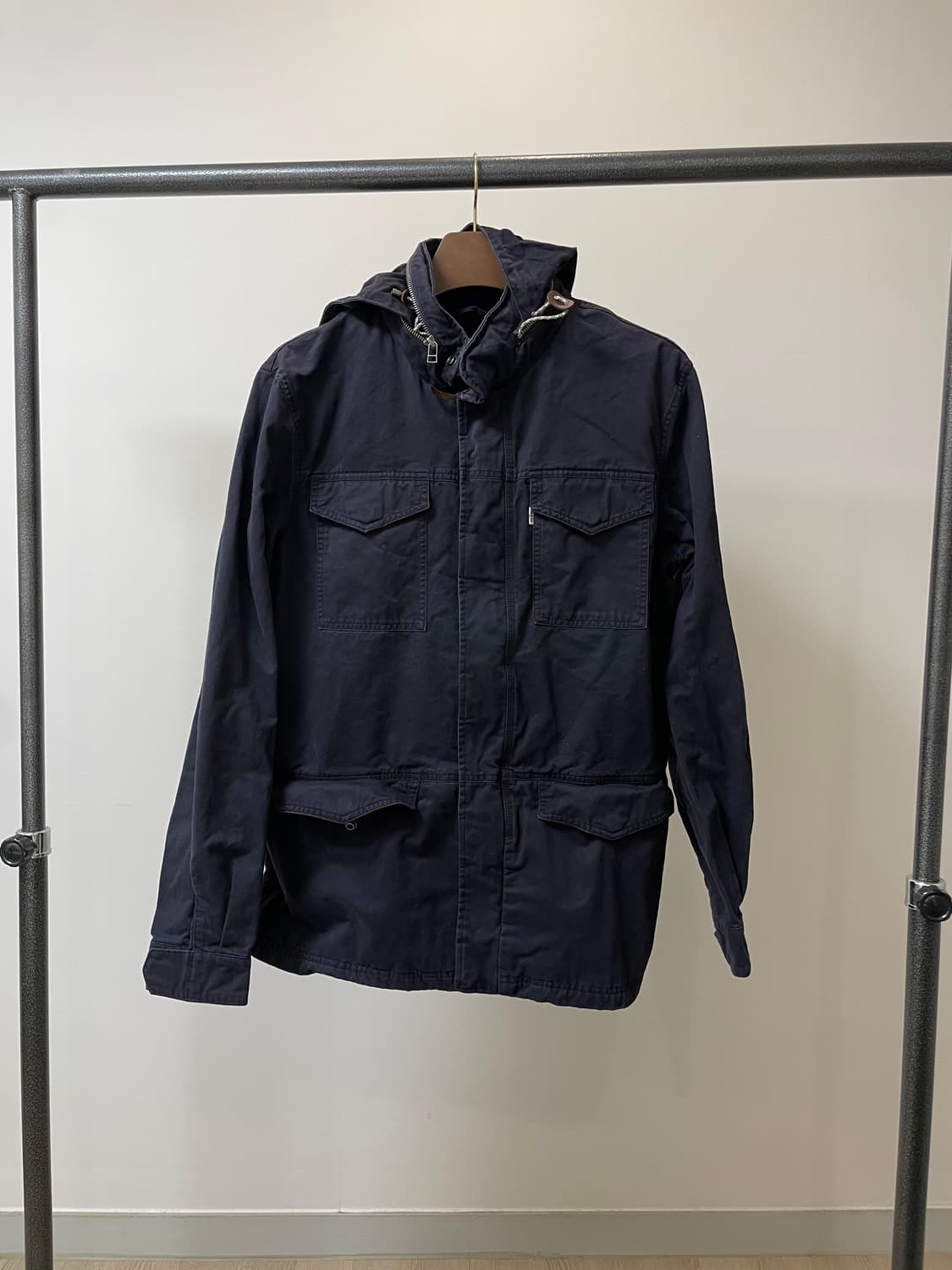 (L) levis 리바이스 화이트탭 히든후드 네이비 야상 자켓 상품이미지1