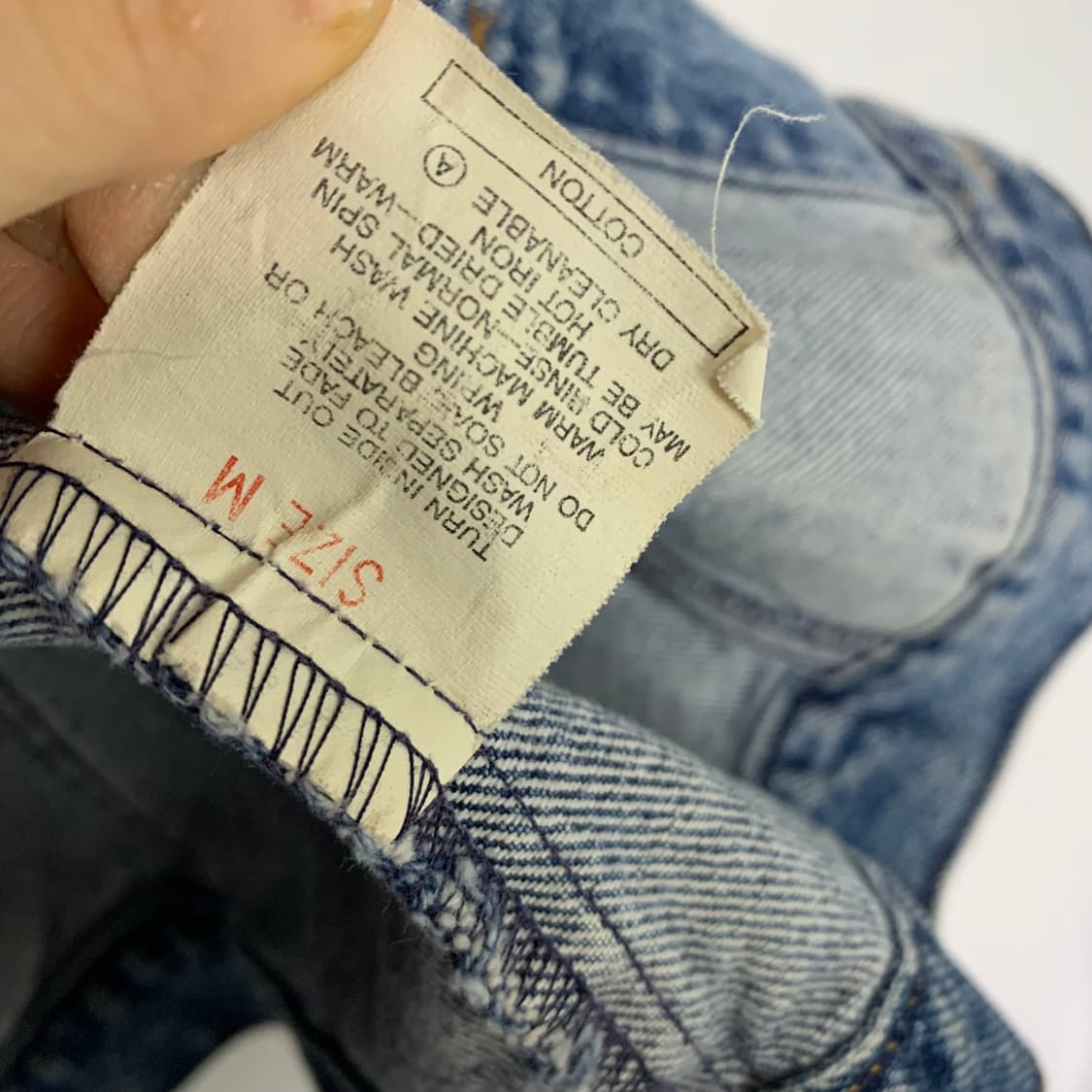 90s 리바이스 빈티지 워싱 데님 중청 자켓 남성 M 남녀공용 상품이미지9