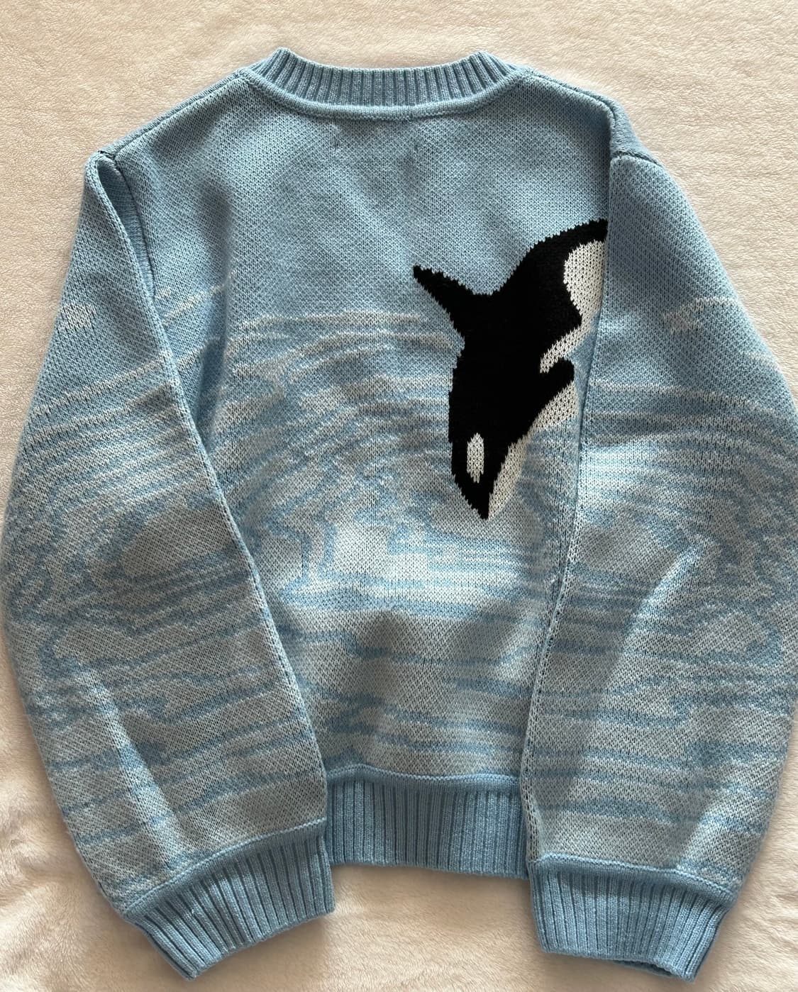 [HouseofSunny] 하우스오브써니 범고래 브이넥 니트 상품이미지4