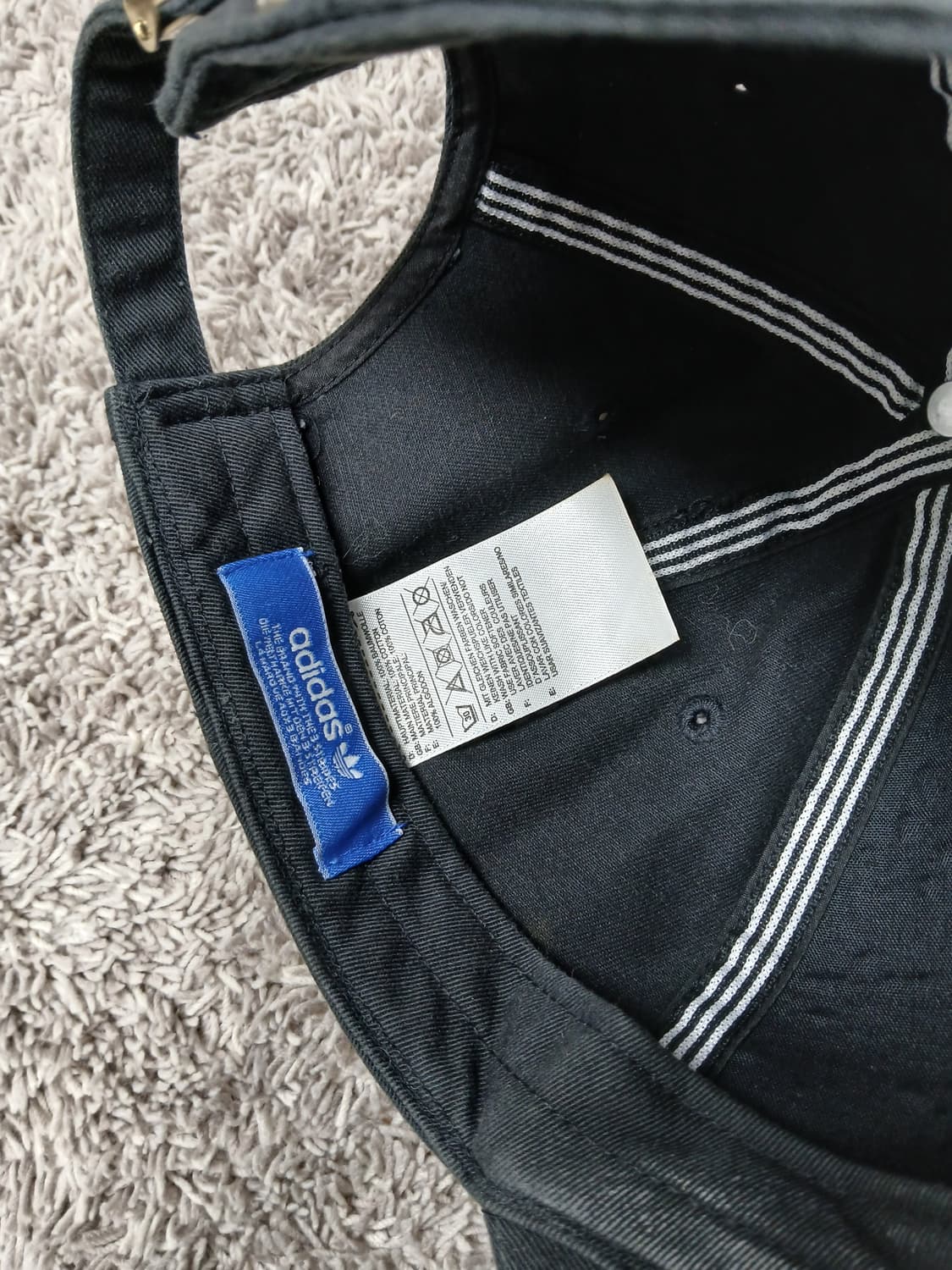 빈티지 워싱 아디다스 골드 삼선 볼캡 상품이미지8