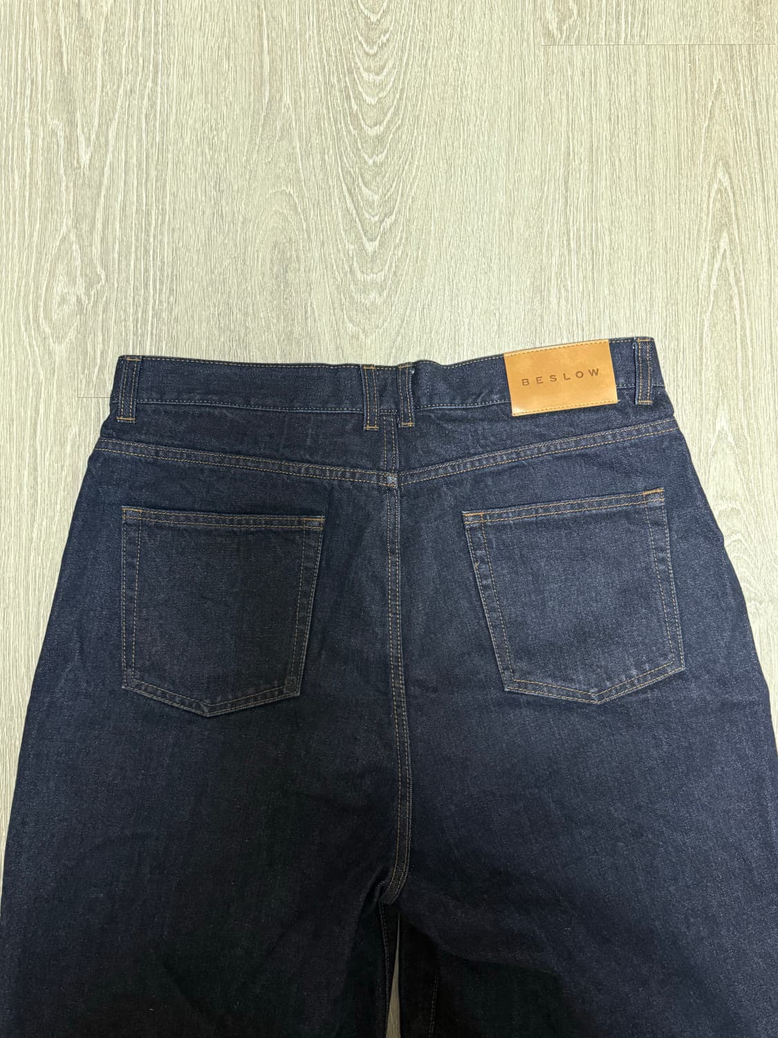 비슬로우 콘밀 원턱 데님 인디고 34 상품이미지5