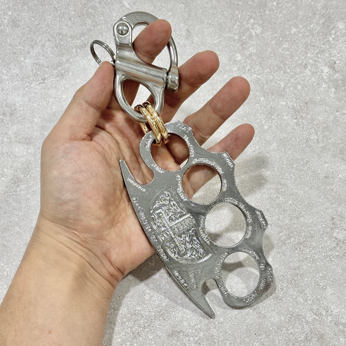 Oribell 스틸 스트라이크 파워 너클 키링 열쇠고리 상품이미지1