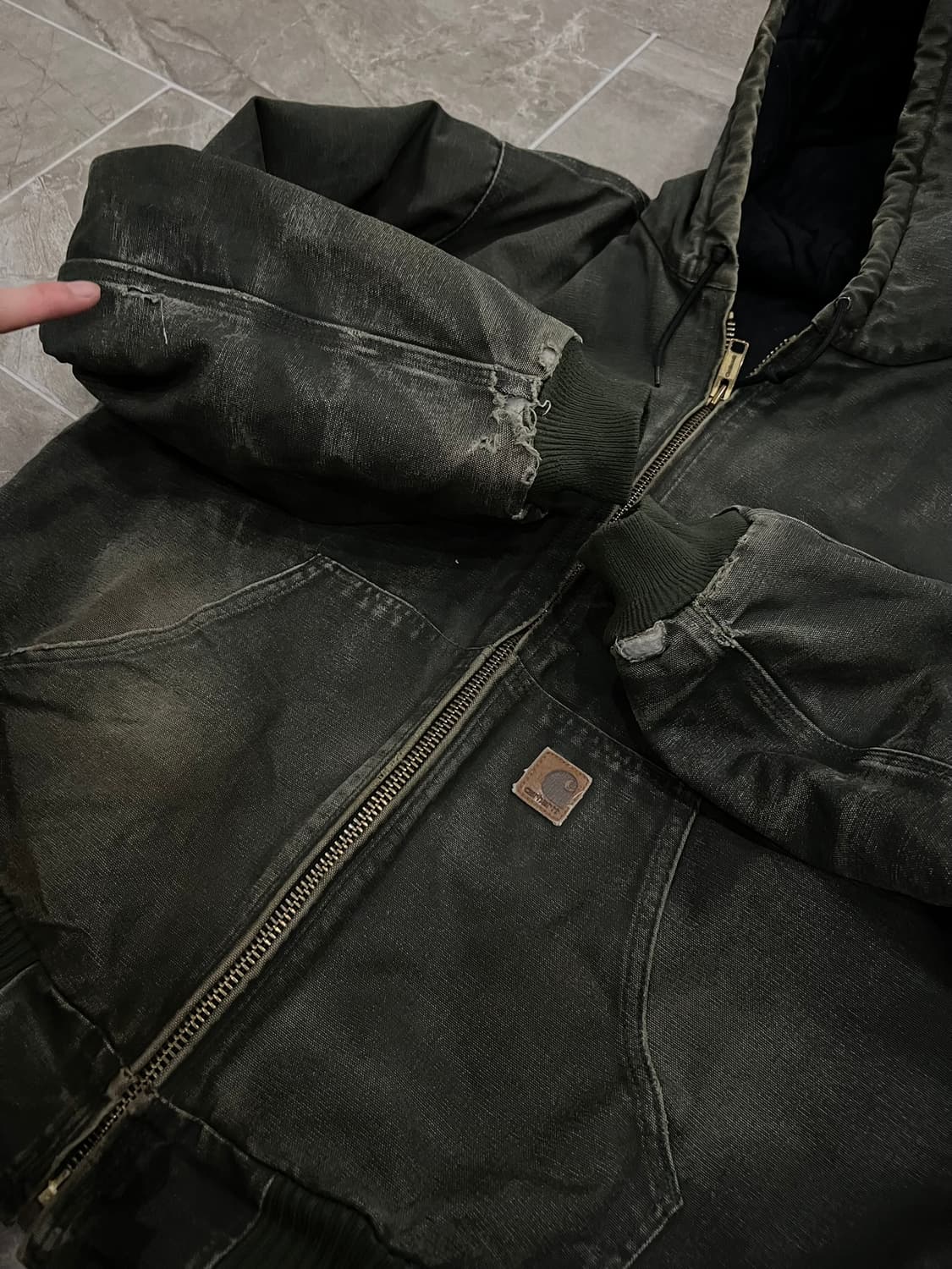 (XL) 칼하트 후드 덕 액티브 자켓 J130 MOS 모스그린 상품이미지6