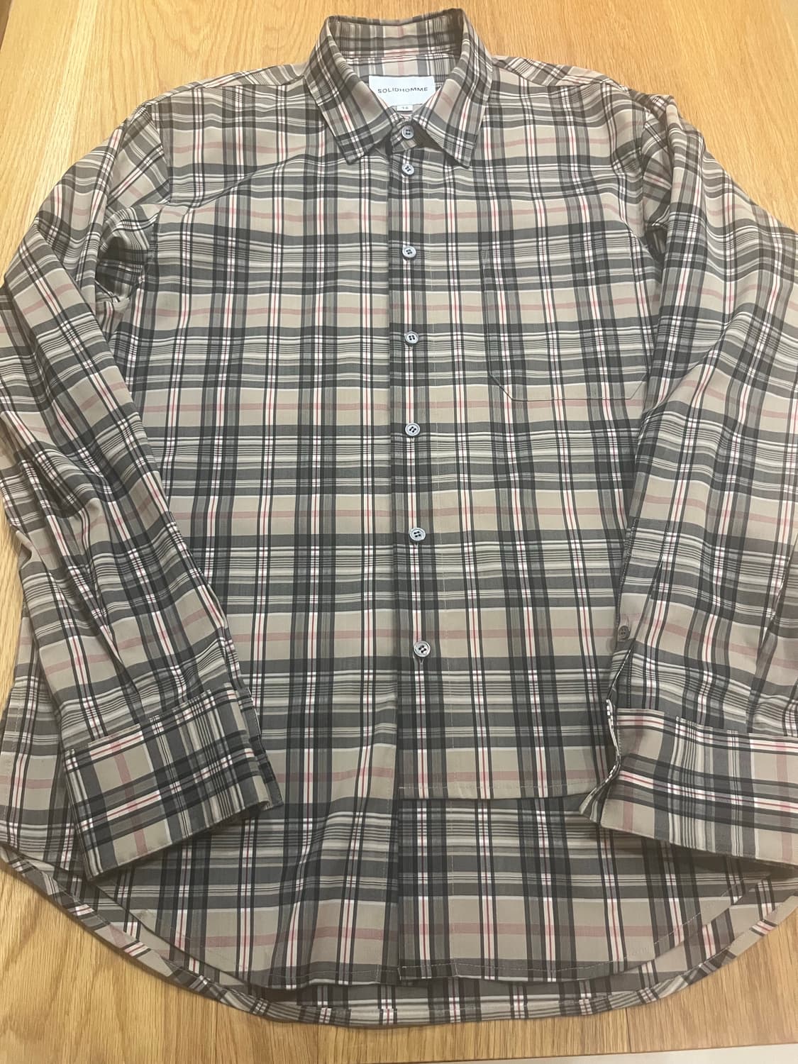 솔리드 옴므 체크 셔츠 48 상품이미지1