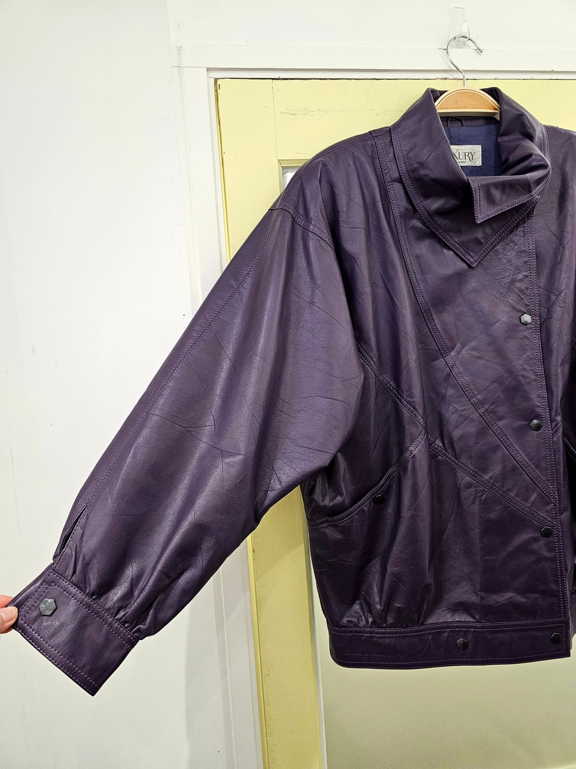 Echo 퍼플 램스킨 숏자켓 상품이미지4