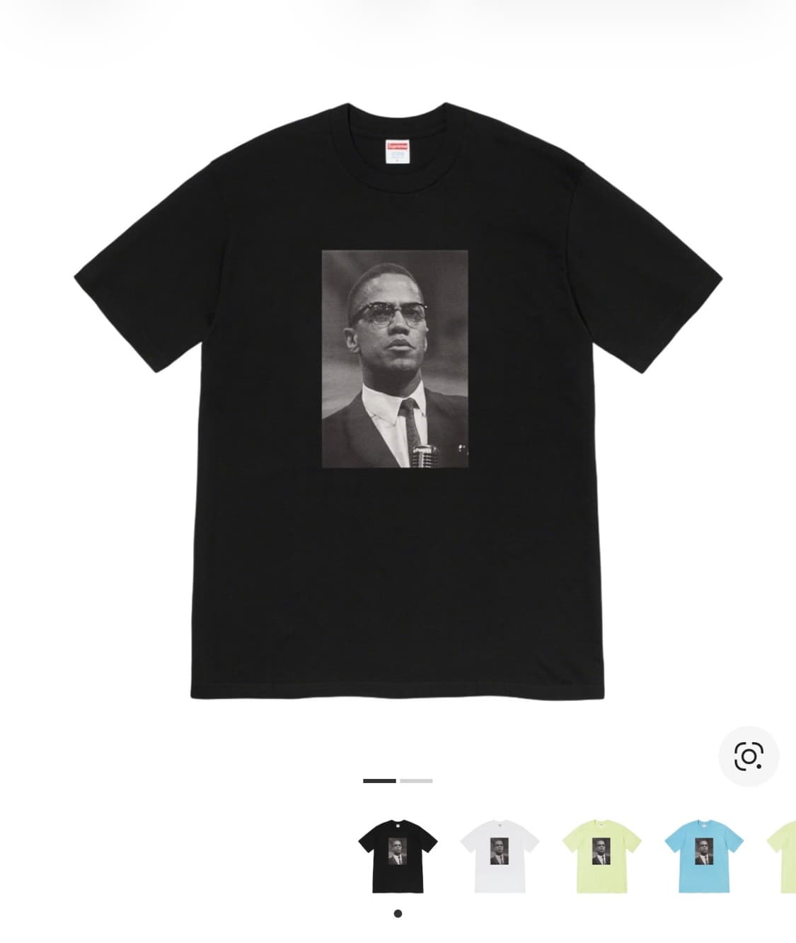 슈프림 말콤 X 포토티 블랙 M 상품이미지1