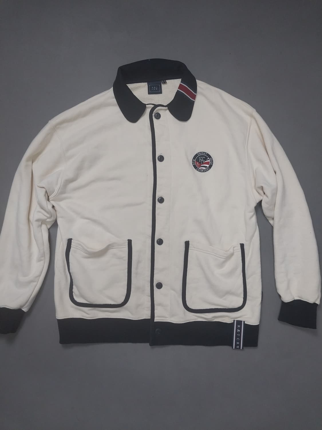 [L] 로맨틱크라운 라운드 카라 코튼 가디건 오트밀 상품이미지1