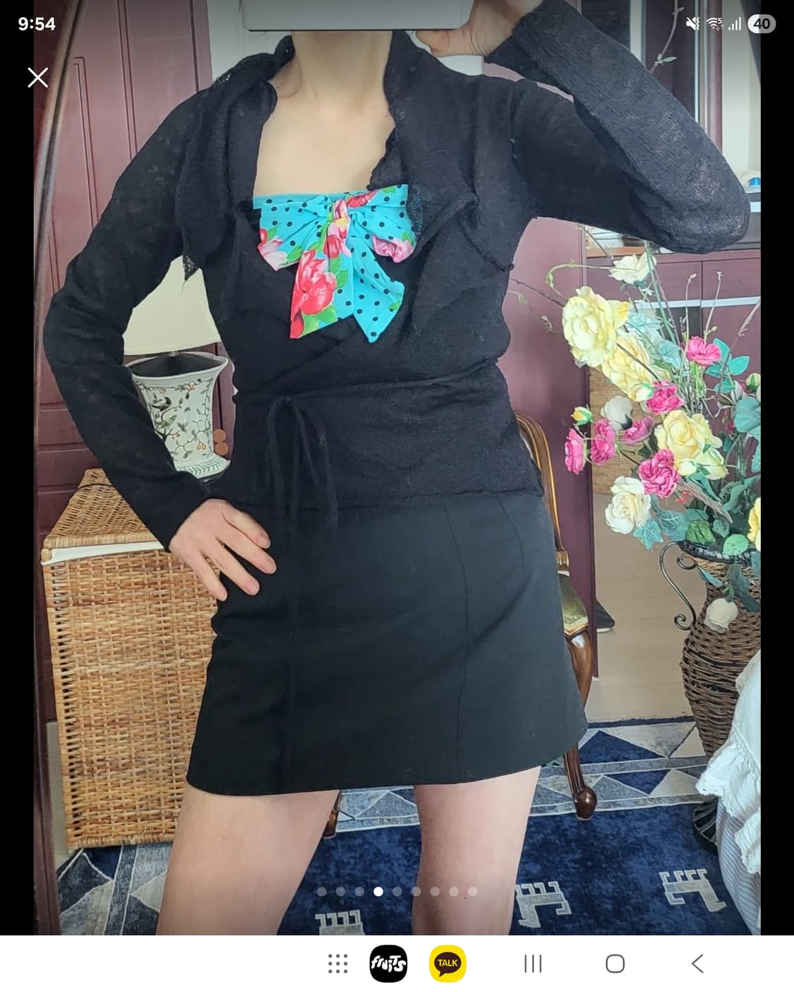 자라 하이웨이스트 스컷 블랙 상품이미지5