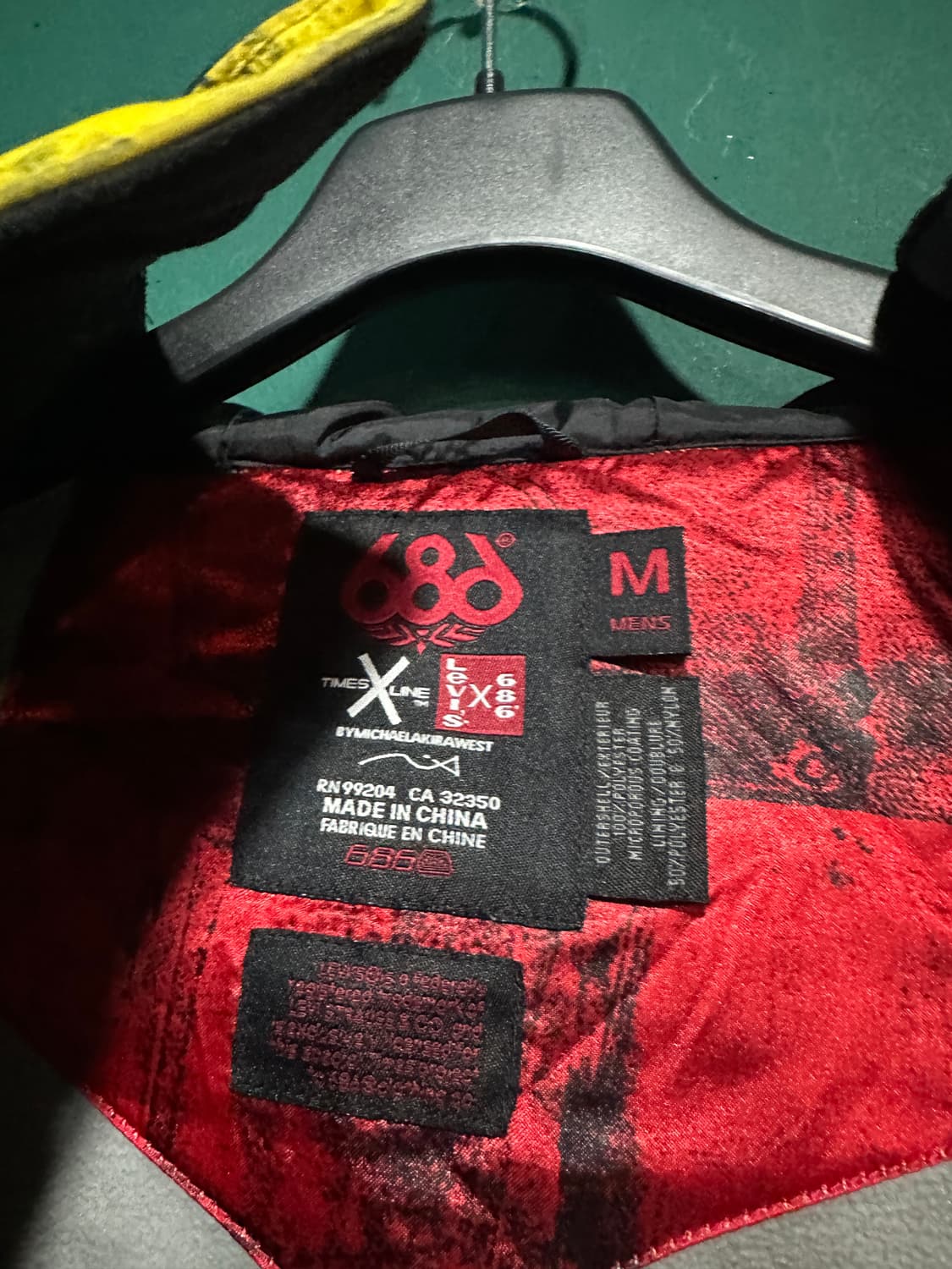 리바이스x686 옐로우패턴 기모자켓 L 상품이미지4