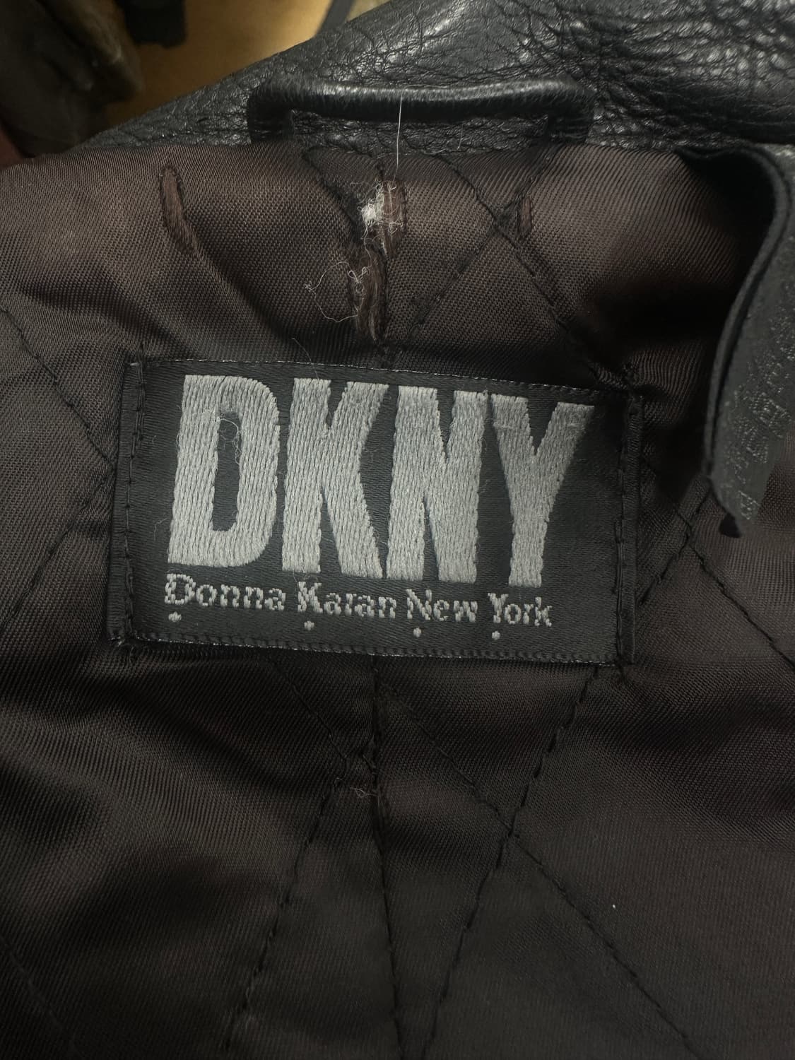 90s DKNY 레더 카코트 M 상품이미지6