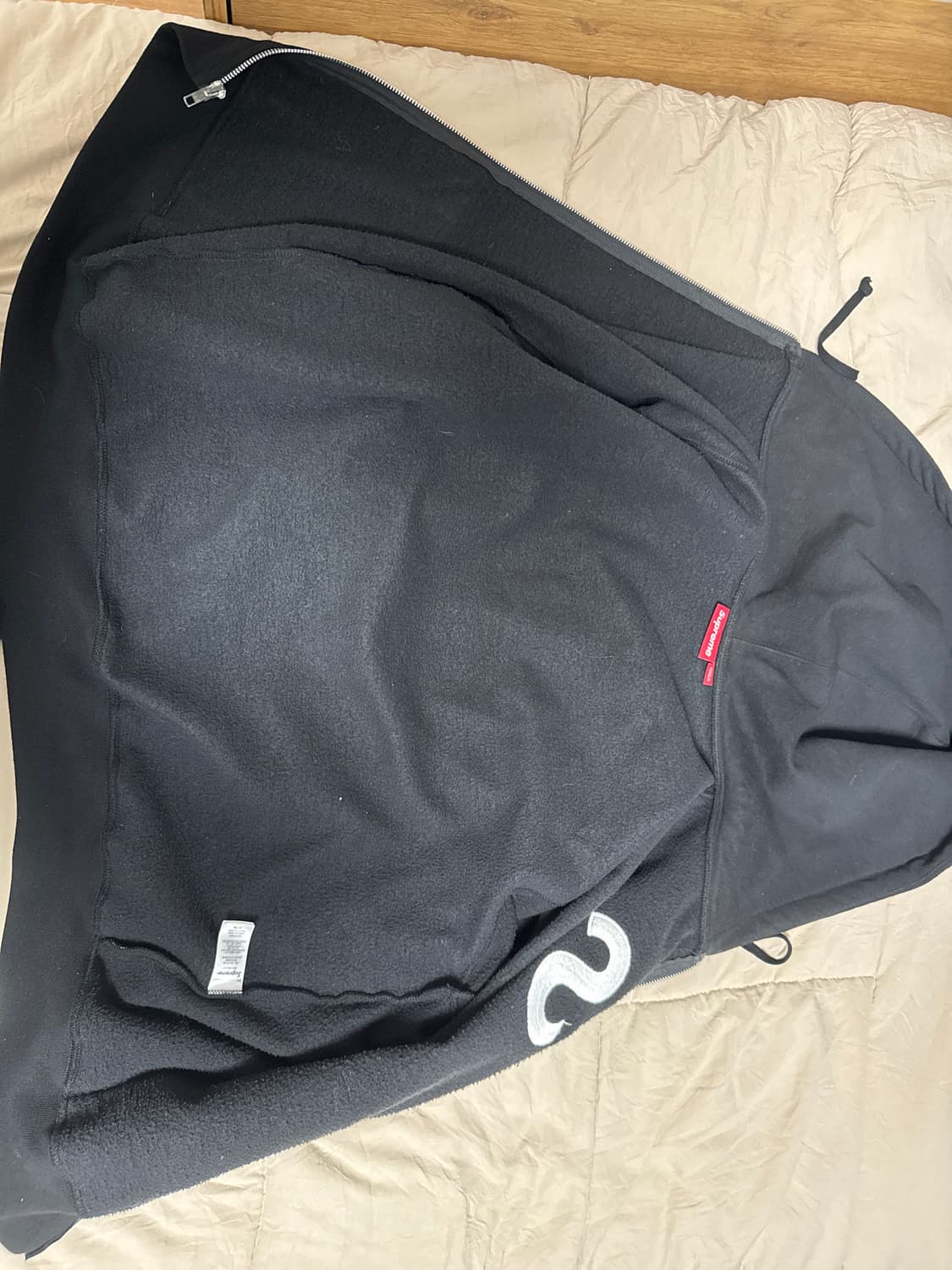 슈프림 s로고 블랙 후드집업 24fw 상품이미지7