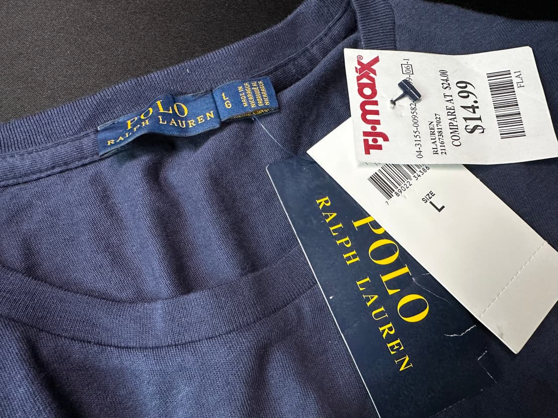 폴로 랄프 로렌 네이비 화이트 포니 반팔 티 판매 (100) 상품이미지3