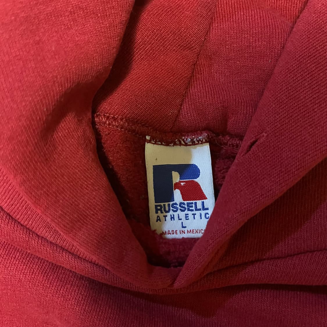 [L] 90s 빈티지 러셀 후드 레드 와인 상품이미지3