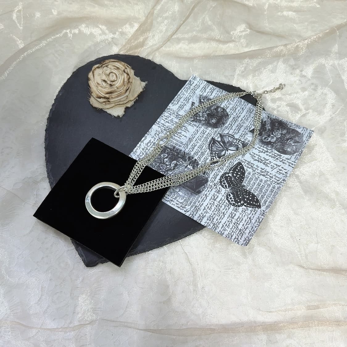 빈티지 중세  마테 링 쿠바체인 레이어드 목걸이 상품이미지2