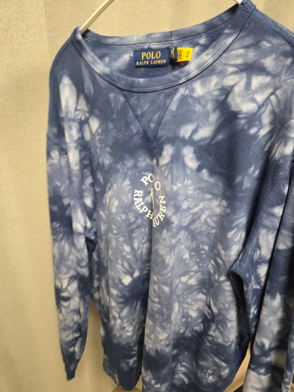 (새상품)폴로 랄프로렌 남성 맨투맨 M, 타이다이 네이비 클라우드 색상 상품이미지1