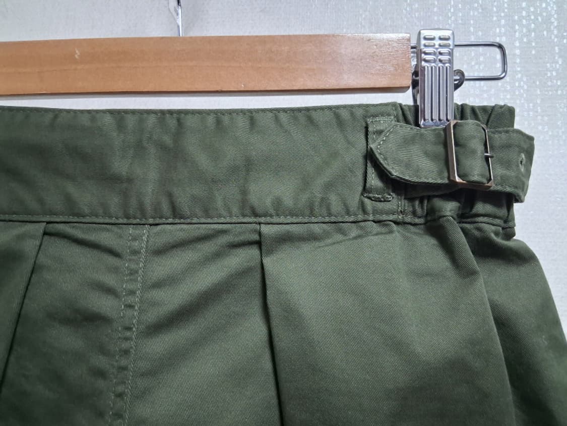 일본수입 LELILL 카키색 데님 치마바지 미착용 허리26 에서 28 상품이미지6