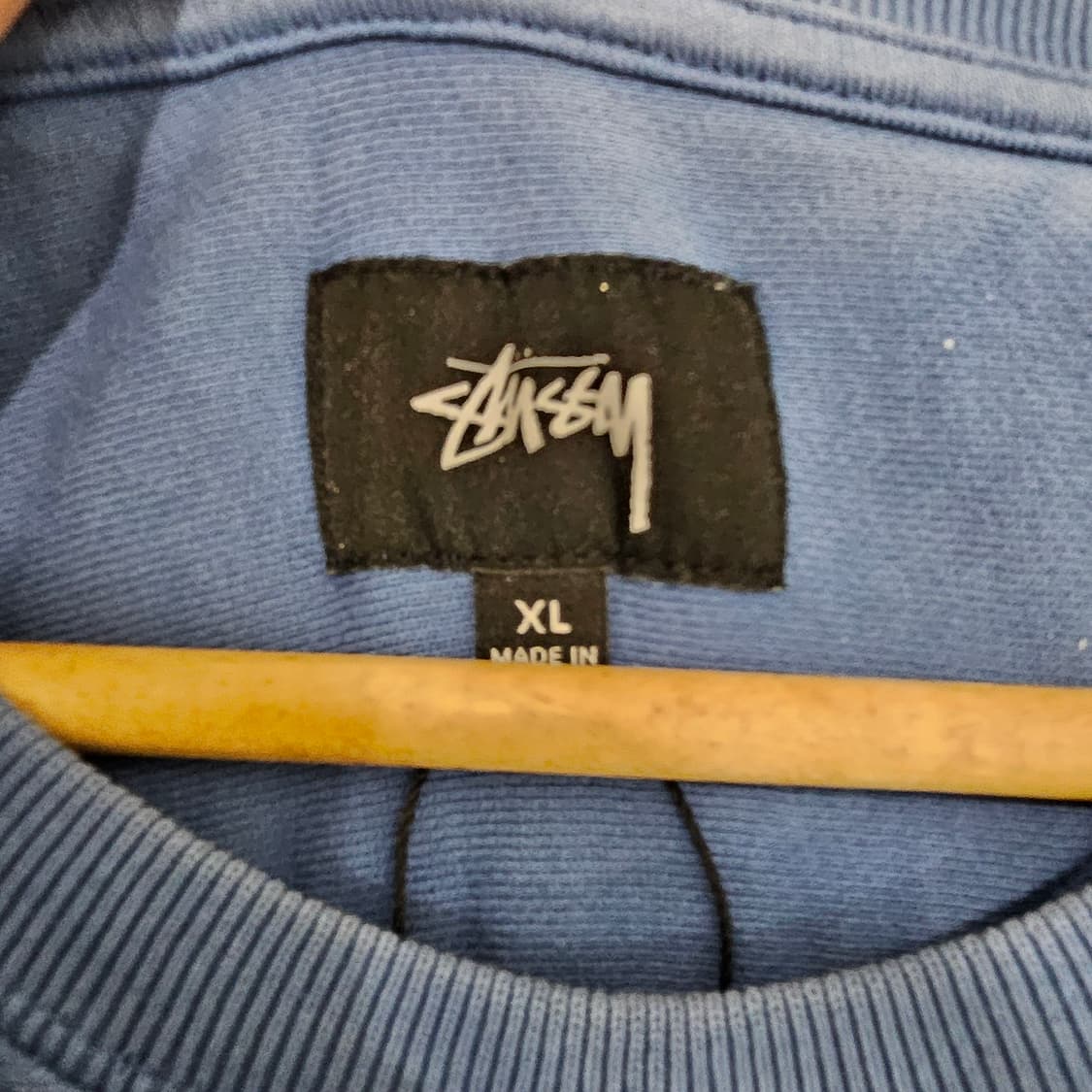 정품 스투시 블루 스웻 맨투맨 XL 상품이미지5
