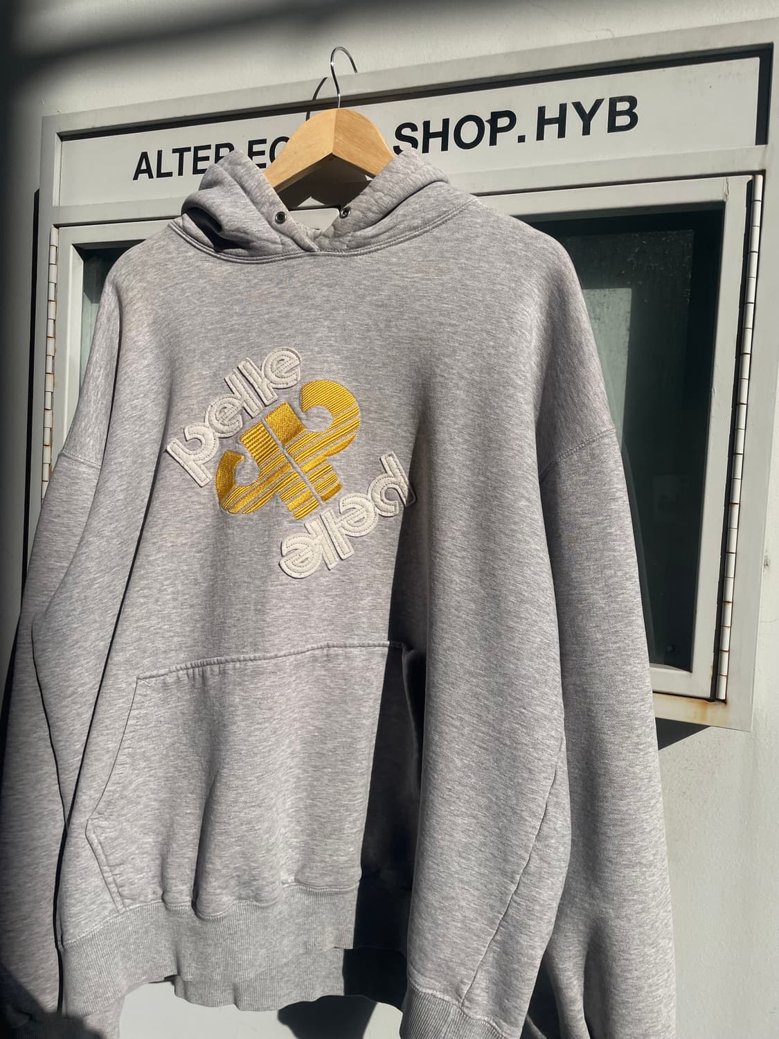 Pelle Pelle big logo grey hoodie 상품이미지5