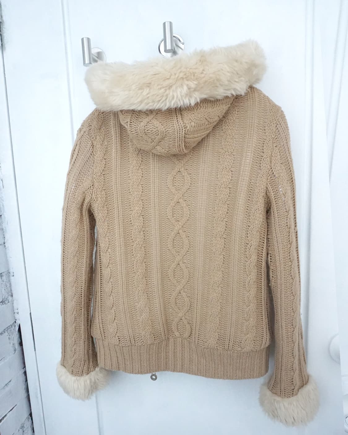 Cecil mc bee  fur knit zip up 상품이미지3