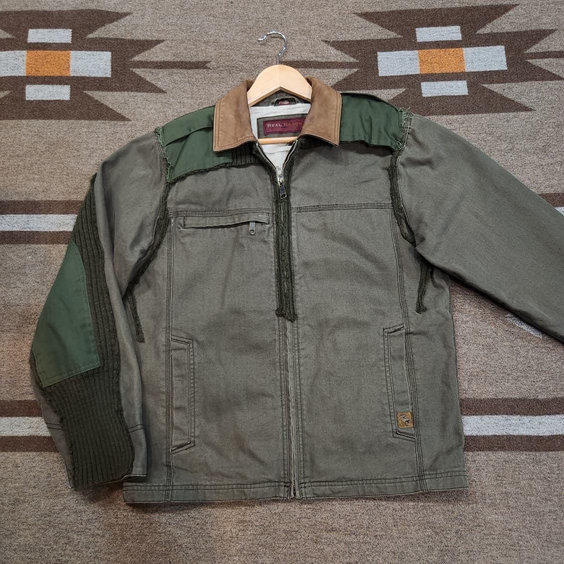 Real ranch 90s 리얼렌치 캔버스 밀리터리 자켓 M 105 워크 상품이미지1