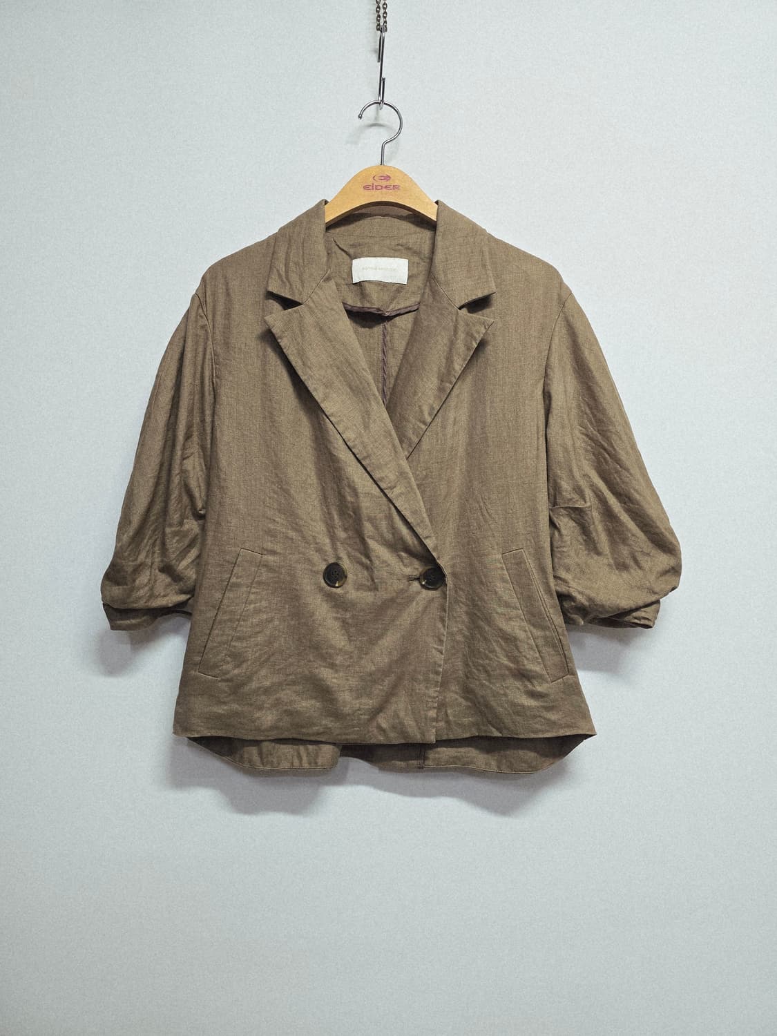 mare monte 브라운 하프 린넨 자켓 상품이미지1