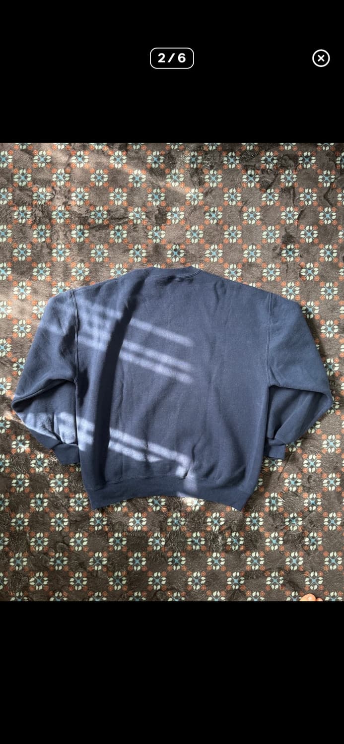 MADE IN USA 90s 러셀 크루넥 네이비 [XL] 상품이미지2