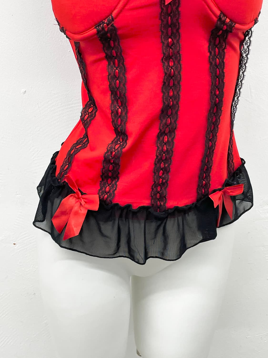 발렌타인 레이스 리본 코르셋 상품이미지3