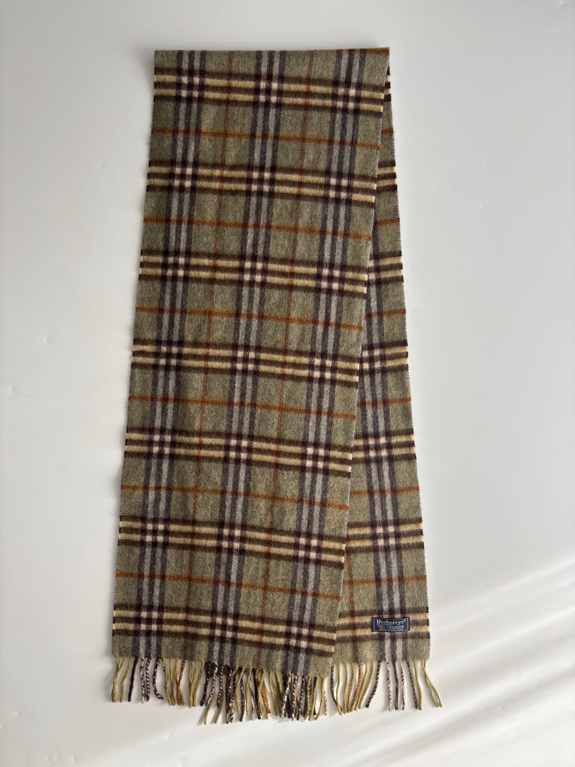 Burberry 버버리 카키 노바체크 캐시미어 머플러 상품이미지2