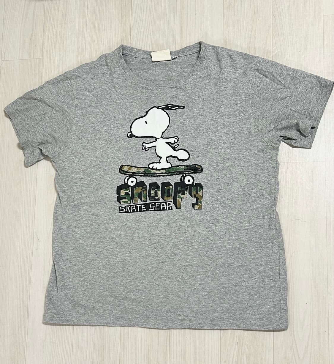 Peanuts 빈티지 카모 보드스누피 반팔 stc 상품이미지1
