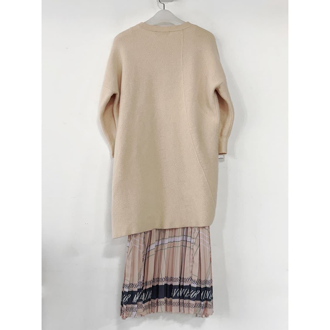 마인 니트 레이어드 플리츠 원피스 상품이미지7