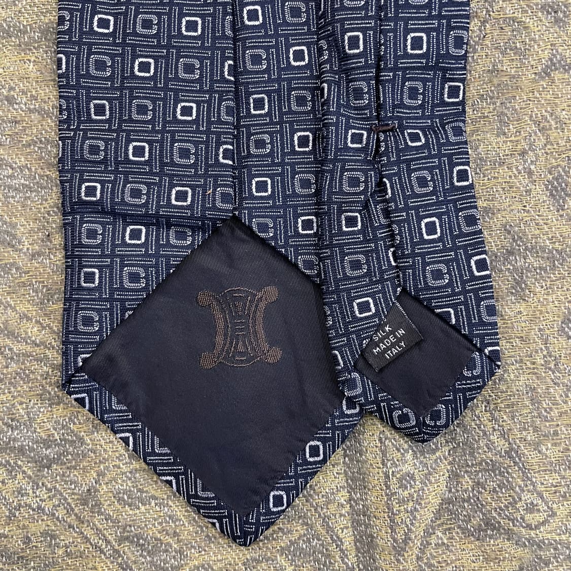 CELINE 셀린느 실크 패턴 넥타이 하이엔드 명품 타이 상품이미지4