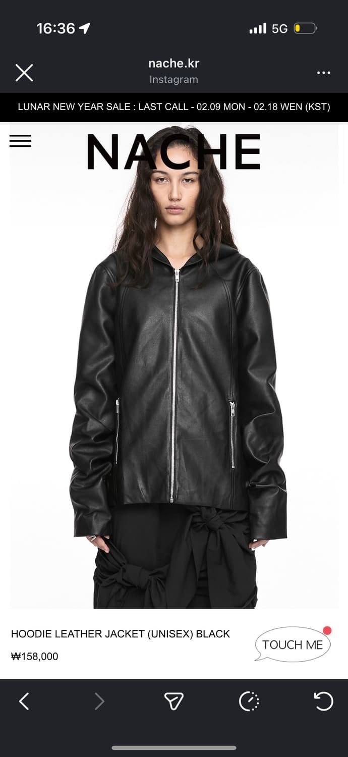 (구매) 나체 후드 레더 자켓 상품이미지1
